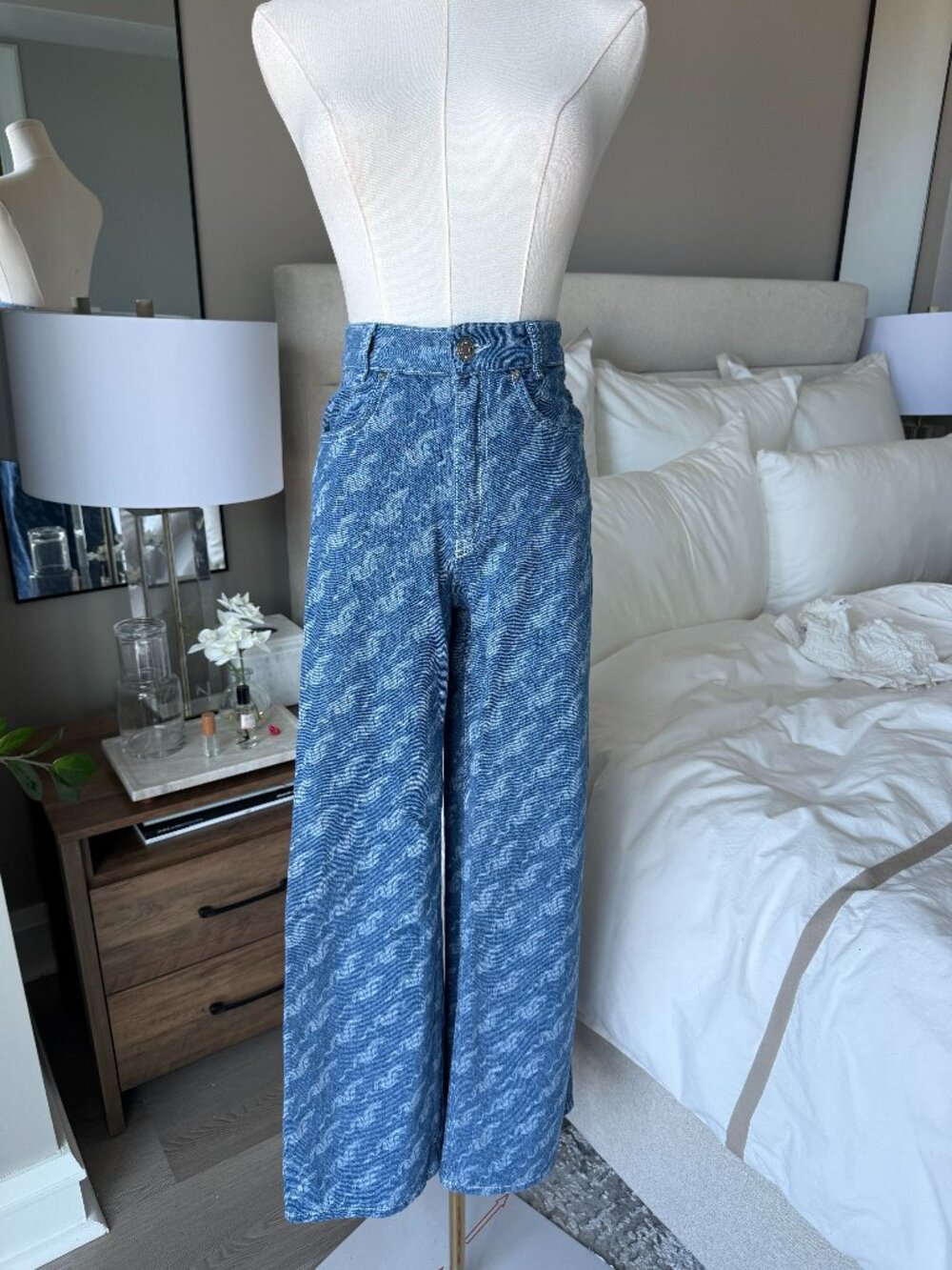 MAJE Denim Flare Pants (matching jacket available)